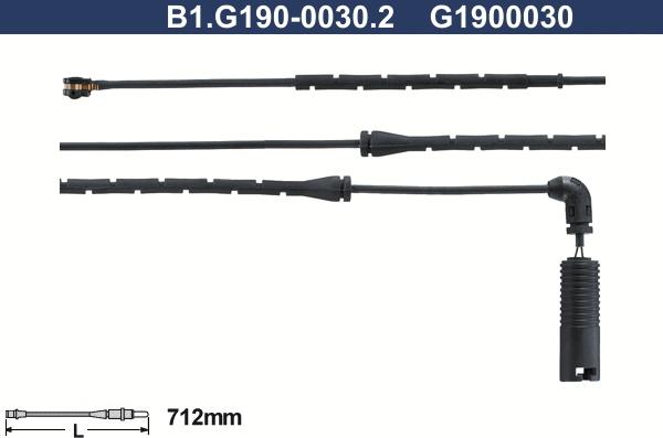 Galfer B1.G190-0030.2 - Contatto segnalazione, Usura past. freno / mat. d'attrito autozon.pro