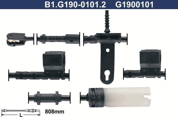 Galfer B1.G190-0101.2 - Contatto segnalazione, Usura past. freno / mat. d'attrito autozon.pro