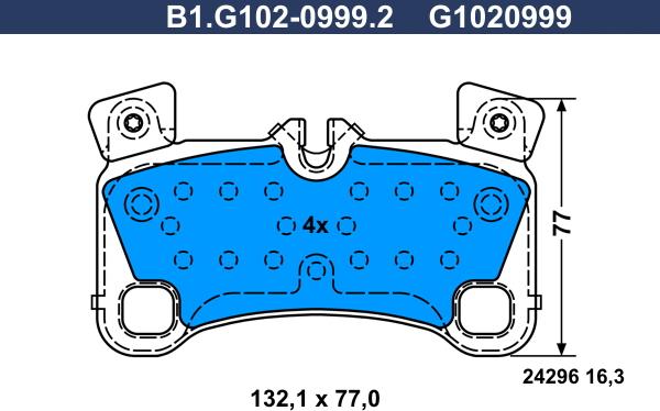 Galfer B1.G102-0999.2 - Kit pastiglie freno, Freno a disco autozon.pro