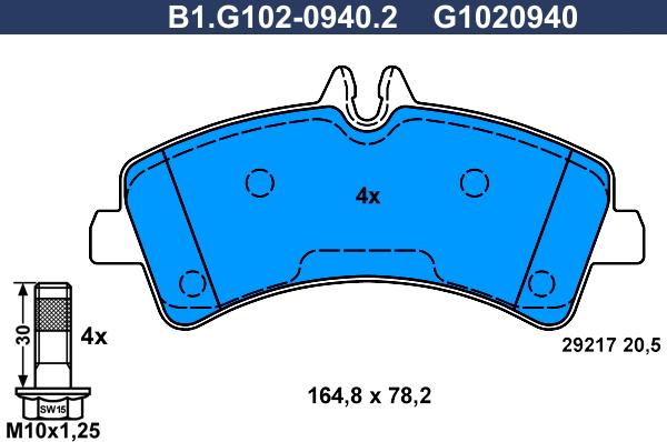 Galfer B1.G102-0940.2 - Kit pastiglie freno, Freno a disco autozon.pro