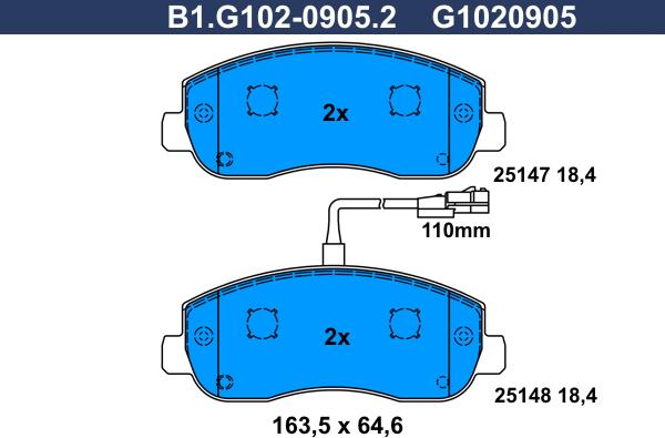 Galfer B1.G102-0905.2 - Kit pastiglie freno, Freno a disco autozon.pro