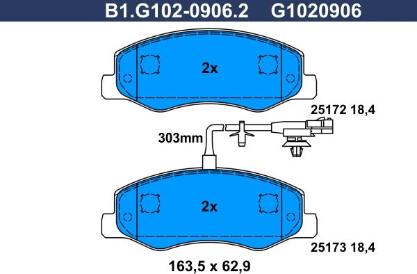 Galfer B1.G102-0906.2 - Kit pastiglie freno, Freno a disco autozon.pro