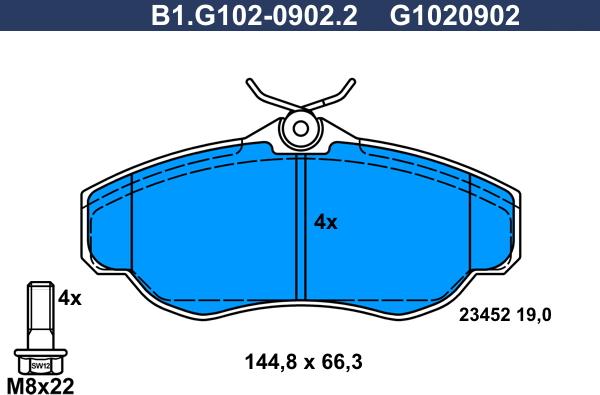 Galfer B1.G102-0902.2 - Kit pastiglie freno, Freno a disco autozon.pro