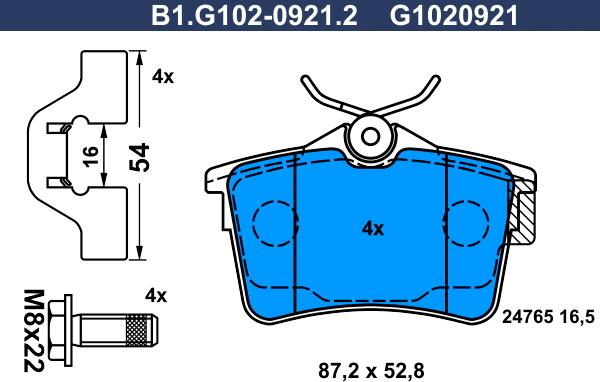 Galfer B1.G102-0921.2 - Kit pastiglie freno, Freno a disco autozon.pro