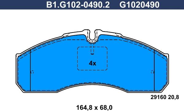 Galfer B1.G102-0490.2 - Kit pastiglie freno, Freno a disco autozon.pro