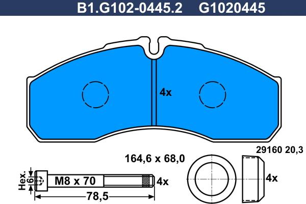 Galfer B1.G102-0445.2 - Kit pastiglie freno, Freno a disco autozon.pro