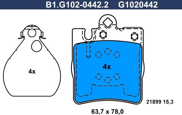 Galfer B1.G102-0442.2 - Kit pastiglie freno, Freno a disco autozon.pro