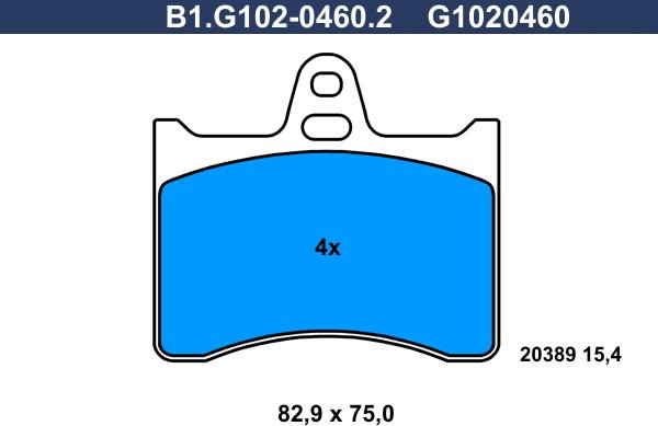 Galfer B1.G102-0460.2 - Kit pastiglie freno, Freno a disco autozon.pro