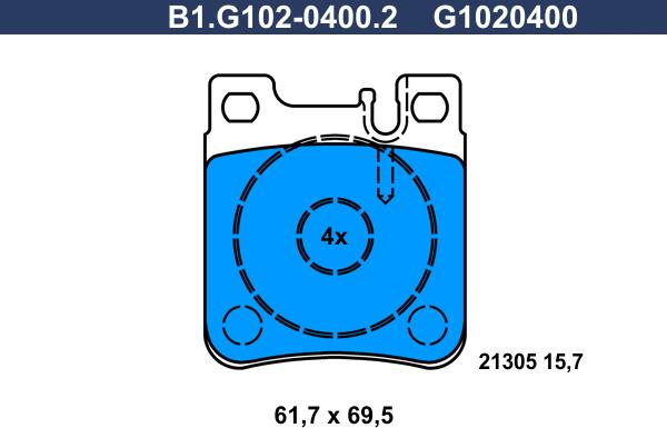 Galfer B1.G102-0400.2 - Kit pastiglie freno, Freno a disco autozon.pro