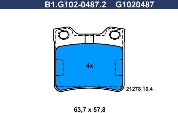 Galfer B1.G102-0487.2 - Kit pastiglie freno, Freno a disco autozon.pro