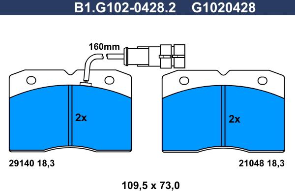 Galfer B1.G102-0428.2 - Kit pastiglie freno, Freno a disco autozon.pro