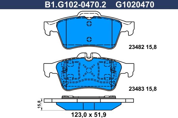 Galfer B1.G102-0470.2 - Kit pastiglie freno, Freno a disco autozon.pro