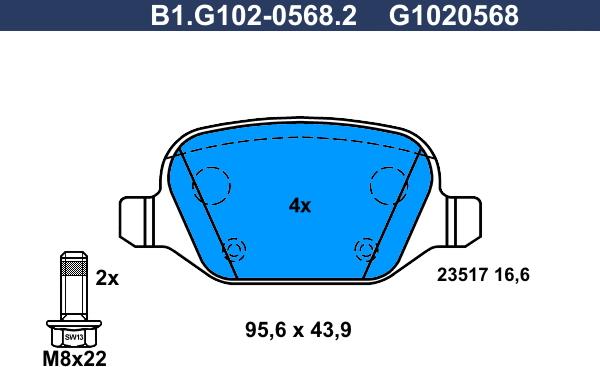 Galfer B1.G102-0568.2 - Kit pastiglie freno, Freno a disco autozon.pro