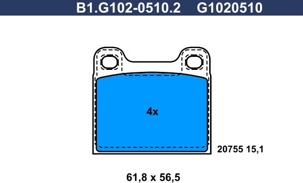 Galfer B1.G102-0510.2 - Kit pastiglie freno, Freno a disco autozon.pro