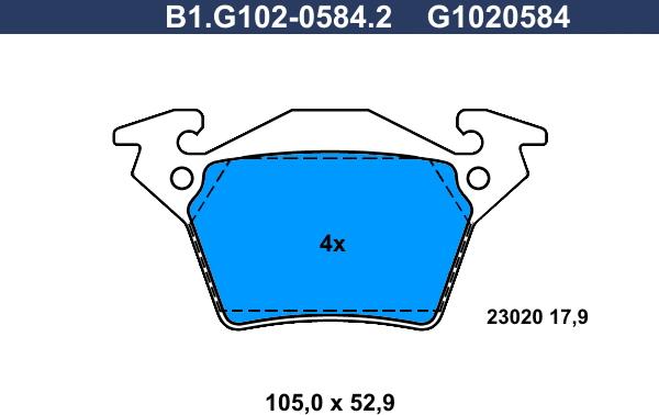 Galfer B1.G102-0584.2 - Kit pastiglie freno, Freno a disco autozon.pro