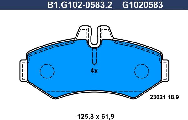 Galfer B1.G102-0583.2 - Kit pastiglie freno, Freno a disco autozon.pro