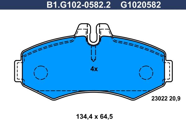 Galfer B1.G102-0582.2 - Kit pastiglie freno, Freno a disco autozon.pro