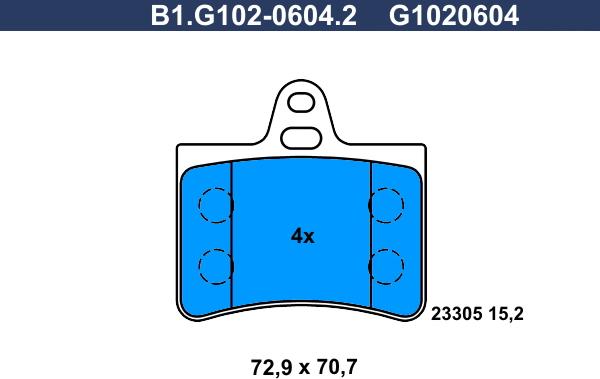 Galfer B1.G102-0604.2 - Kit pastiglie freno, Freno a disco autozon.pro