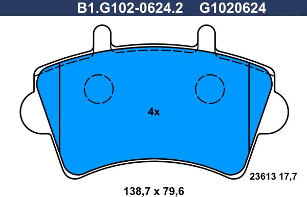 Galfer B1.G102-0624.2 - Kit pastiglie freno, Freno a disco autozon.pro