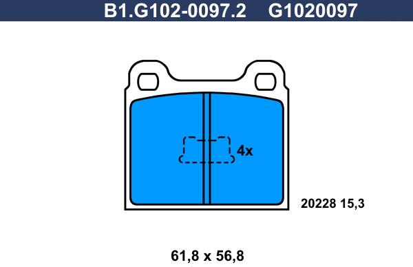 Galfer B1.G102-0097.2 - Kit pastiglie freno, Freno a disco autozon.pro