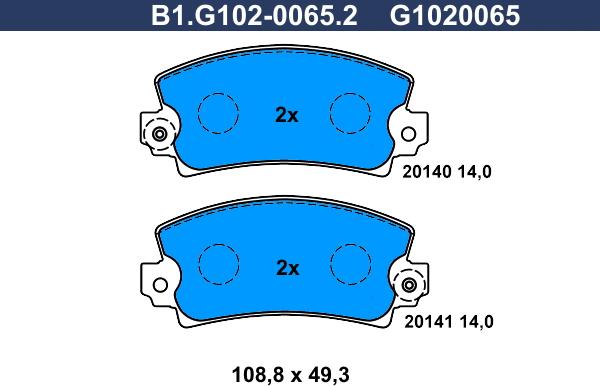 Galfer B1.G102-0065.2 - Kit pastiglie freno, Freno a disco autozon.pro