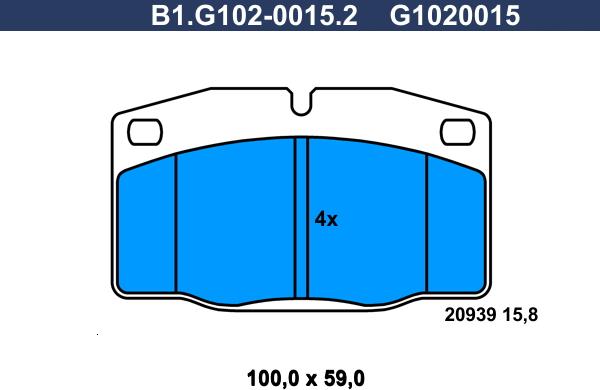 Galfer B1.G102-0015.2 - Kit pastiglie freno, Freno a disco autozon.pro