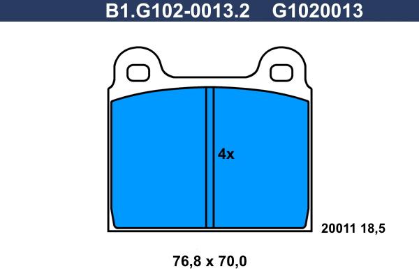 Galfer B1.G102-0013.2 - Kit pastiglie freno, Freno a disco autozon.pro