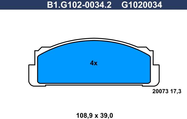 Galfer B1.G102-0034.2 - Kit pastiglie freno, Freno a disco autozon.pro