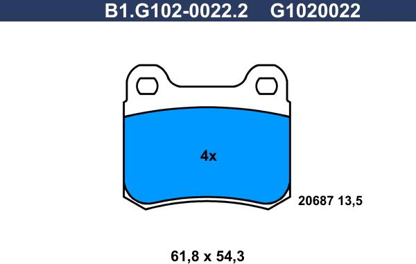 Galfer B1.G102-0022.2 - Kit pastiglie freno, Freno a disco autozon.pro