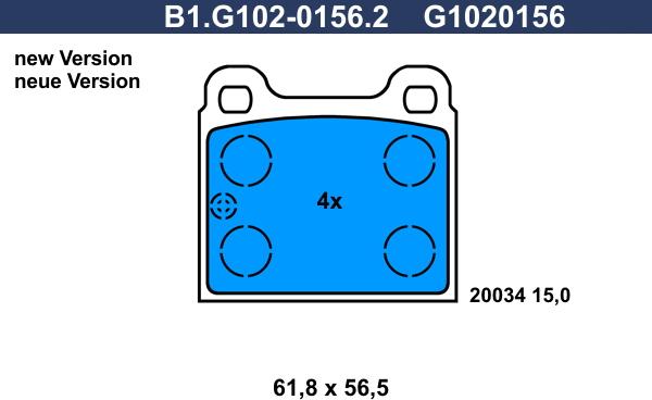 Galfer B1.G102-0156.2 - Kit pastiglie freno, Freno a disco autozon.pro