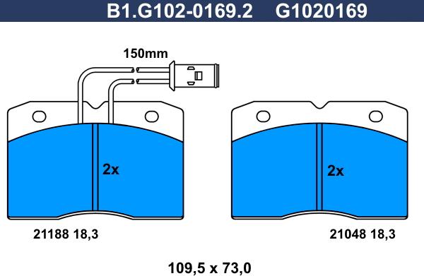 Galfer B1.G102-0169.2 - Kit pastiglie freno, Freno a disco autozon.pro