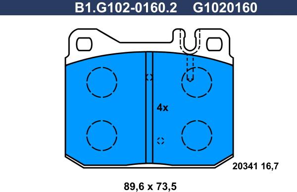 Galfer B1.G102-0160.2 - Kit pastiglie freno, Freno a disco autozon.pro