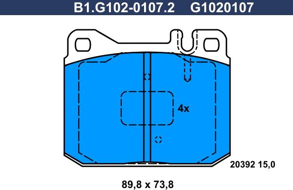 Galfer B1.G102-0107.2 - Kit pastiglie freno, Freno a disco autozon.pro