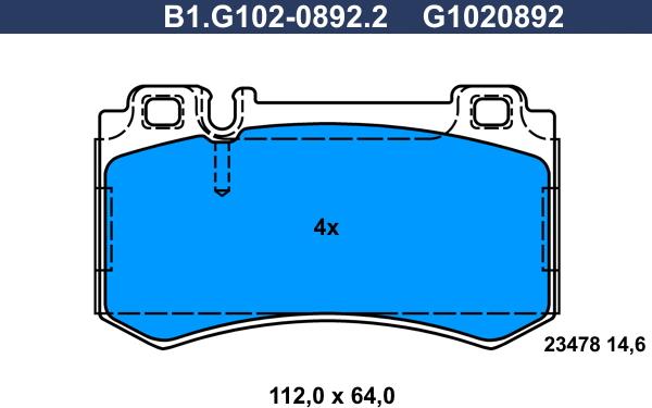 Galfer B1.G102-0892.2 - Kit pastiglie freno, Freno a disco autozon.pro