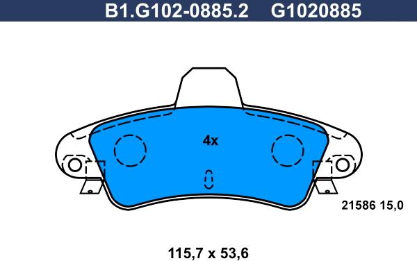 Galfer B1.G102-0885.2 - Kit pastiglie freno, Freno a disco autozon.pro