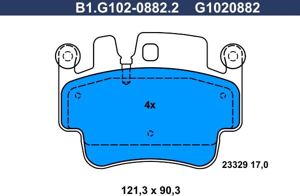 Galfer B1.G102-0882.2 - Kit pastiglie freno, Freno a disco autozon.pro