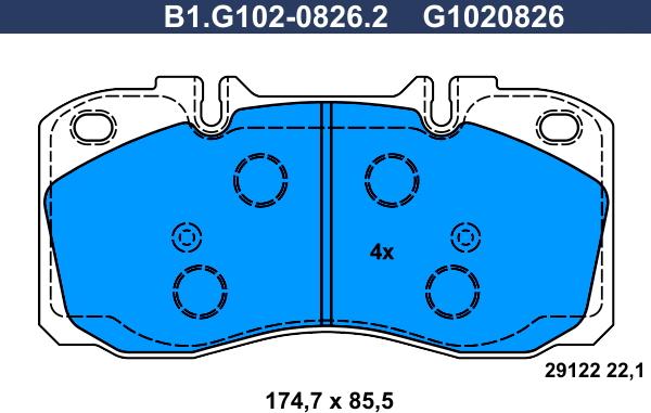 Galfer B1.G102-0826.2 - Kit pastiglie freno, Freno a disco autozon.pro