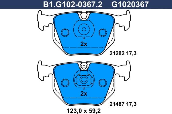 Galfer B1.G102-0367.2 - Kit pastiglie freno, Freno a disco autozon.pro