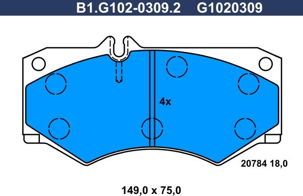 Galfer B1.G102-0309.2 - Kit pastiglie freno, Freno a disco autozon.pro