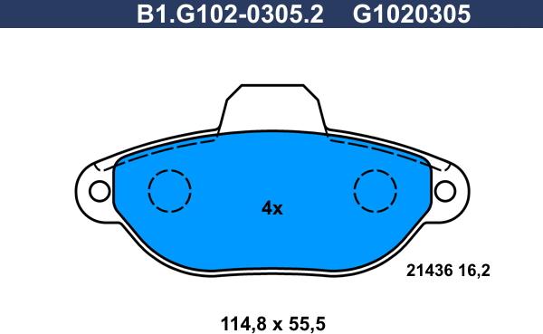 Galfer B1.G102-0305.2 - Kit pastiglie freno, Freno a disco autozon.pro