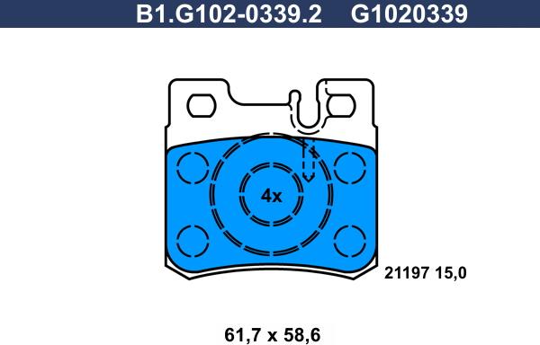 Galfer B1.G102-0339.2 - Kit pastiglie freno, Freno a disco autozon.pro