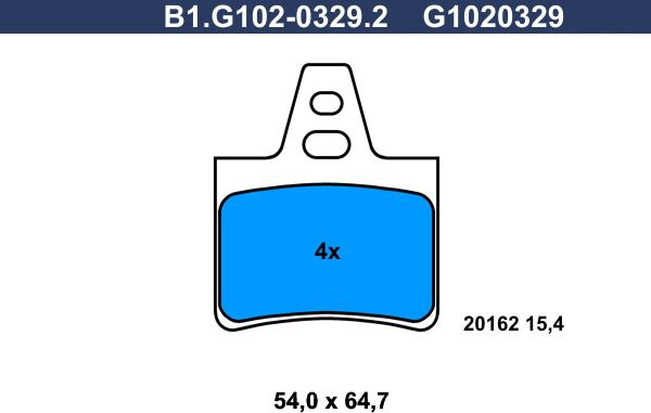 Galfer B1.G102-0329.2 - Kit pastiglie freno, Freno a disco autozon.pro