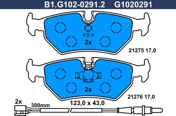 Galfer B1.G102-0291.2 - Kit pastiglie freno, Freno a disco autozon.pro