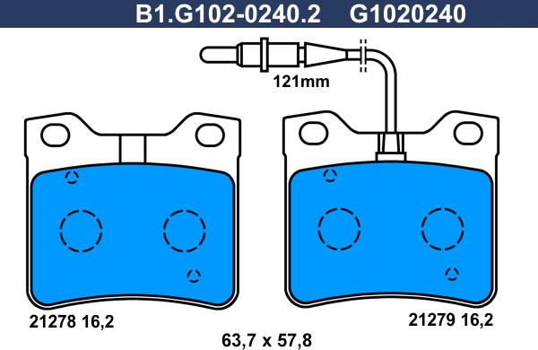 Galfer B1.G102-0240.2 - Kit pastiglie freno, Freno a disco autozon.pro