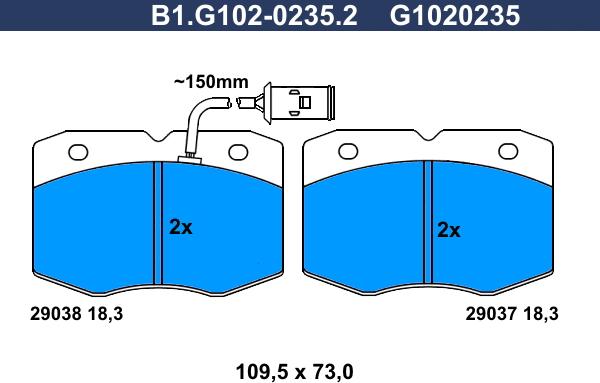 Galfer B1.G102-0235.2 - Kit pastiglie freno, Freno a disco autozon.pro