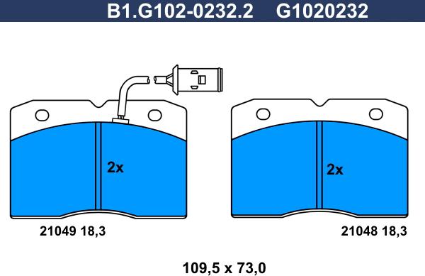 Galfer B1.G102-0232.2 - Kit pastiglie freno, Freno a disco autozon.pro