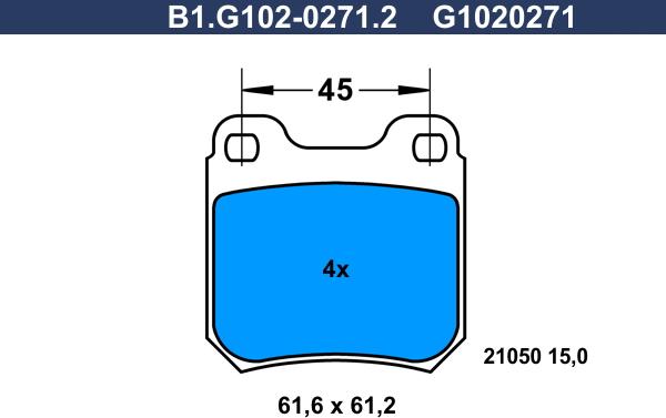 Galfer B1.G102-0271.2 - Kit pastiglie freno, Freno a disco autozon.pro