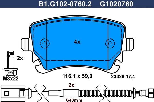 Galfer B1.G102-0760.2 - Kit pastiglie freno, Freno a disco autozon.pro