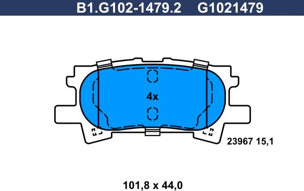 Galfer B1.G102-1479.2 - Kit pastiglie freno, Freno a disco autozon.pro