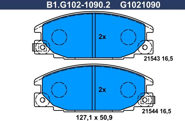 Galfer B1.G102-1090.2 - Kit pastiglie freno, Freno a disco autozon.pro